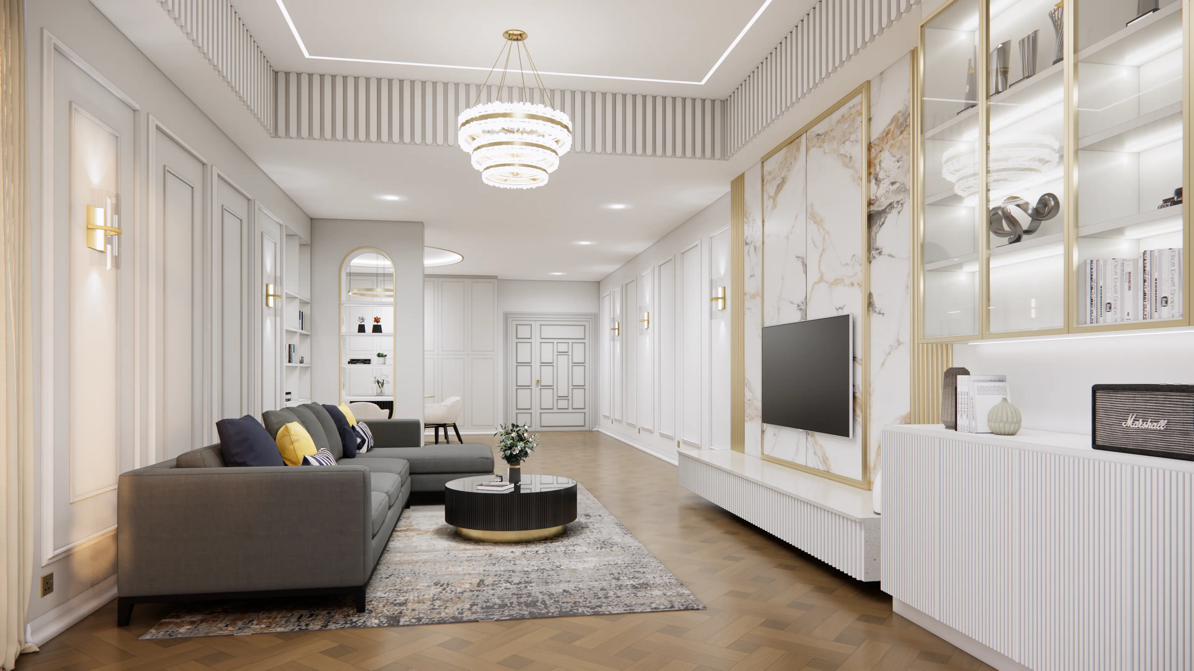 Living Room — TV Wall View