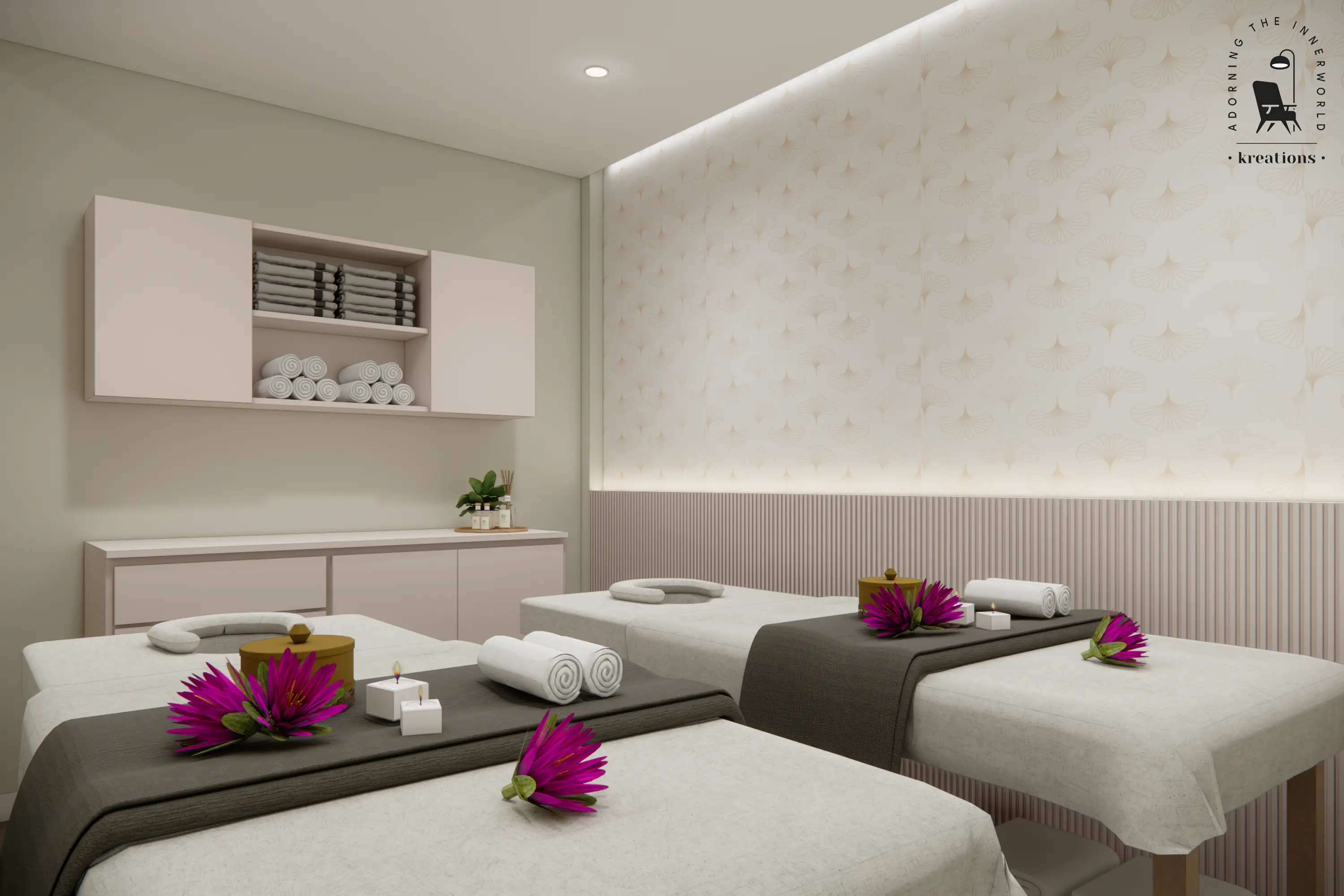 Swedish Massage Room — 4-Bed Setup