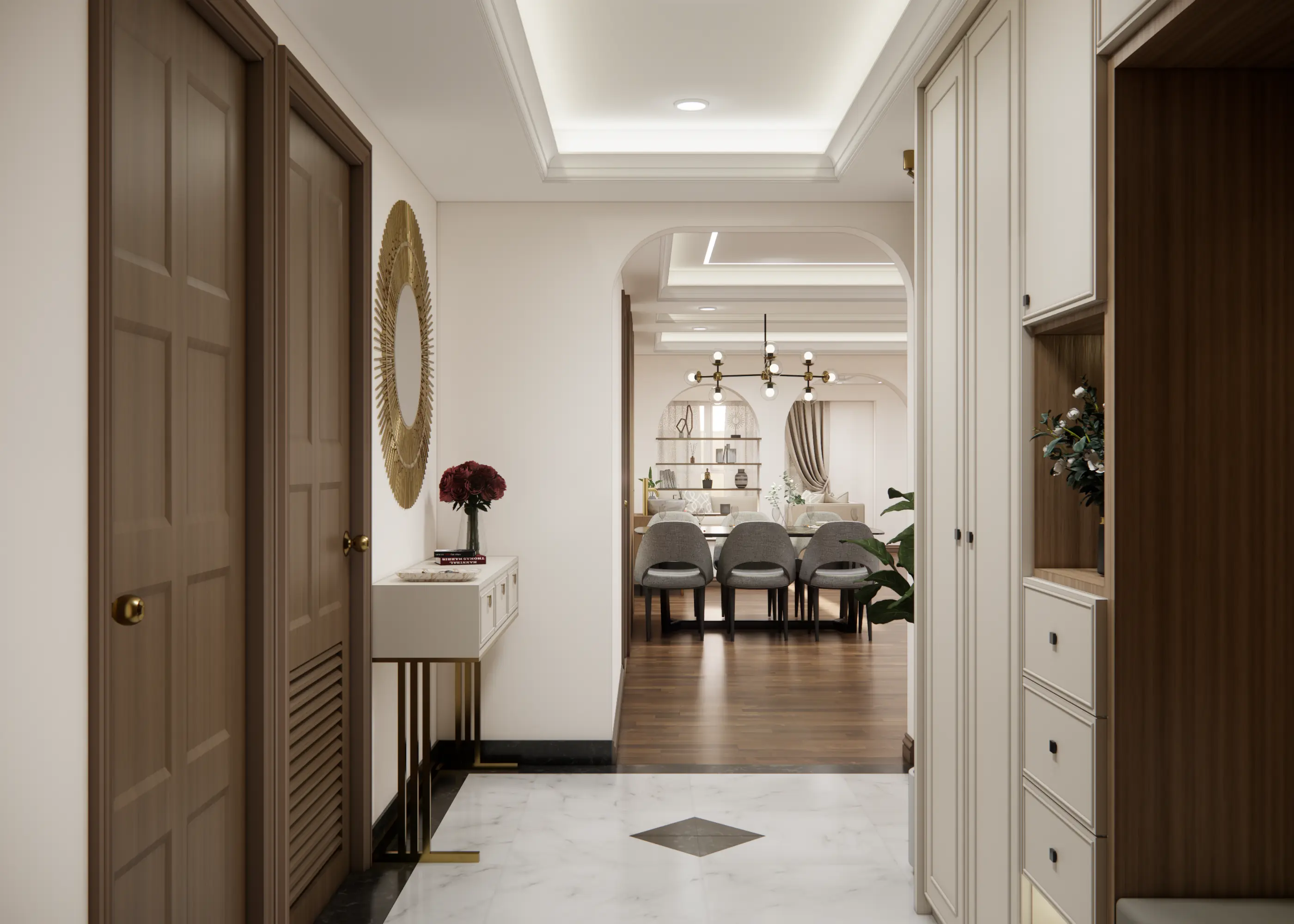 Foyer — Console Table & Mirror