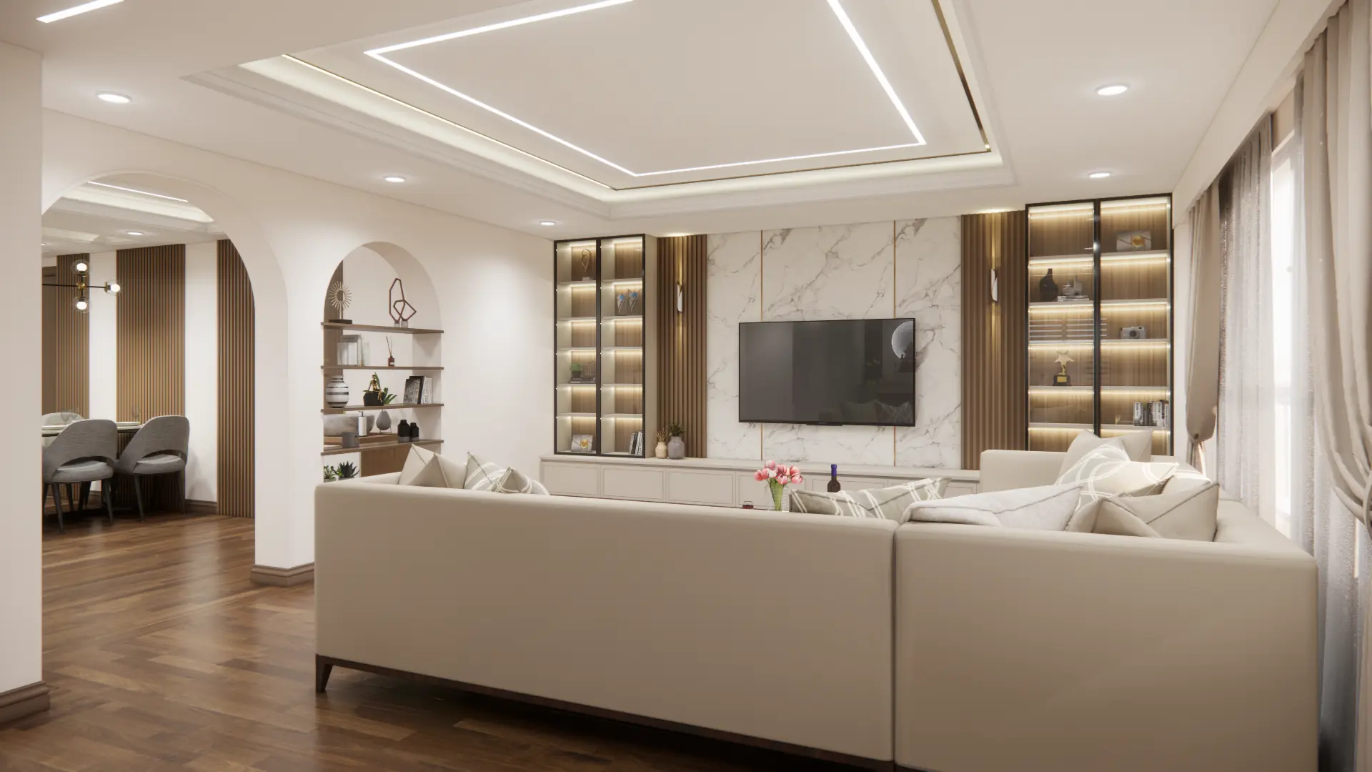 Living Room — Sofa & TV Wall