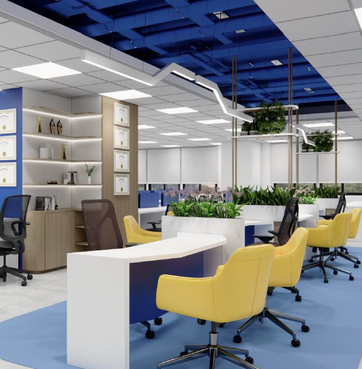 Workstation — Blue Ceiling Detail