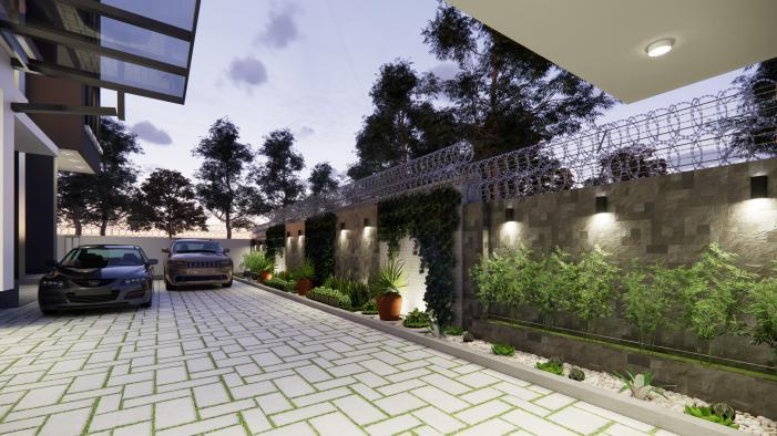 Driveway Garden Wall