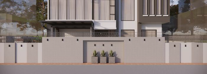 Front Boundary Wall — Day