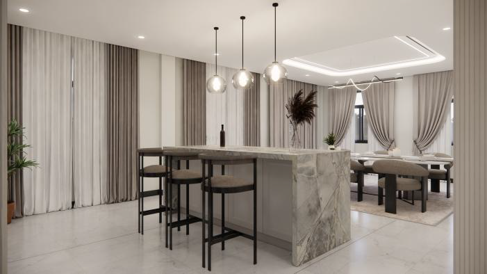 Kitchen Island & Dining Room