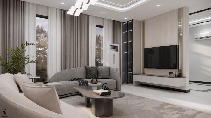 1st Floor Living — TV Wall