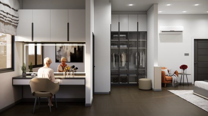 Master Bedroom 3 — Grey Marble