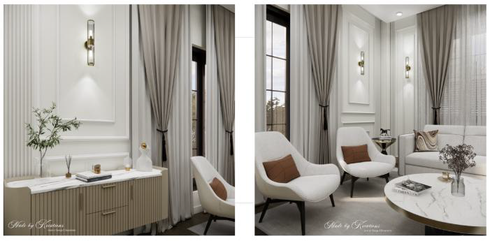 Living Room Detail — Side Console