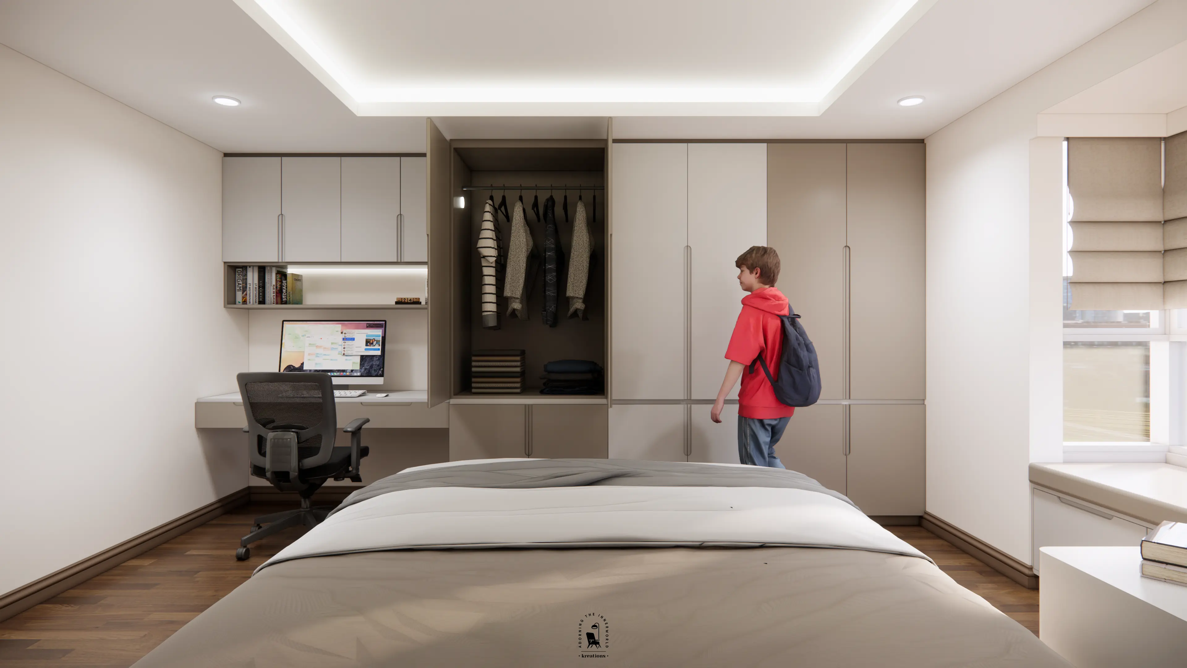 Son's Bedroom — Dark Accent Wall