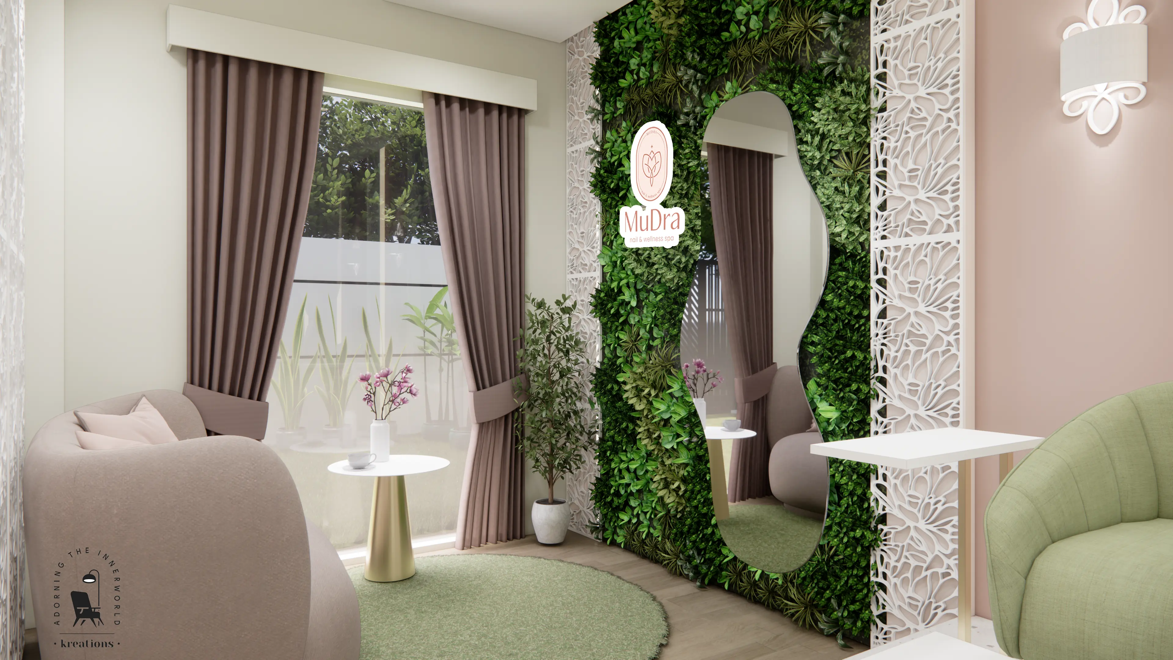 Waiting — Green Wall & Ottoman